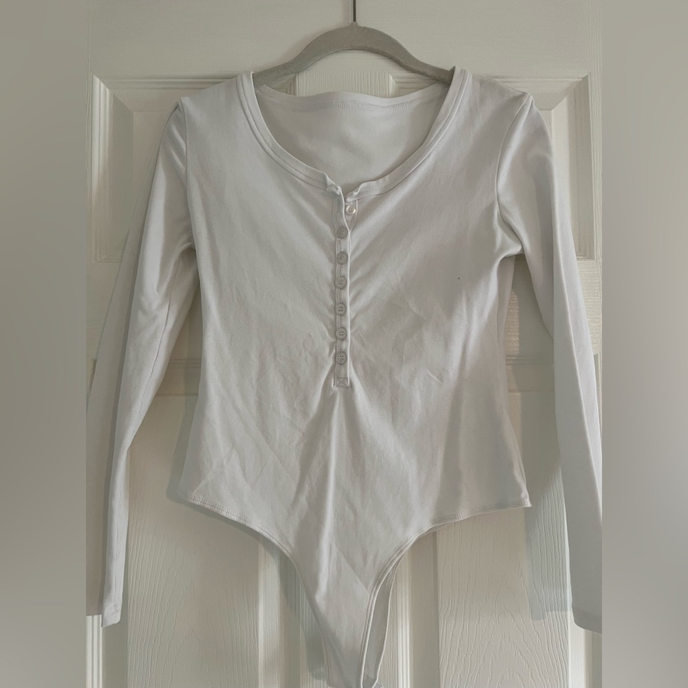 White Henley Bodysuit